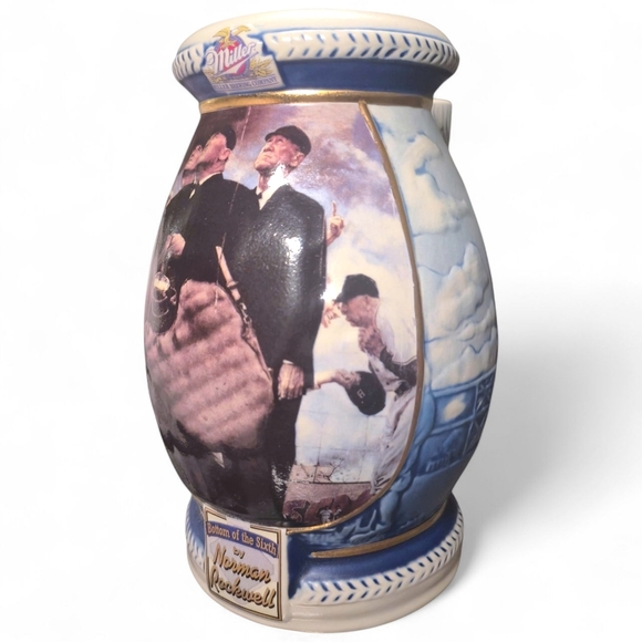 Norman Rockwell 2001 Collector Stein – Bottom of the Sixth | Sat Evening Post - Picture 1 of 15